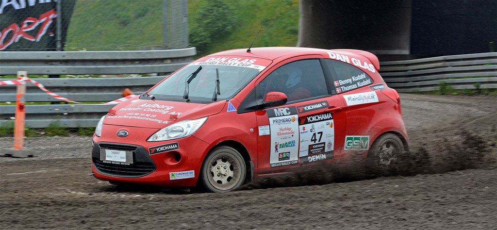 Benny og Thomas Kudahll scorede en klassesejr på Nysum Banen i deres Ford Ka 2.